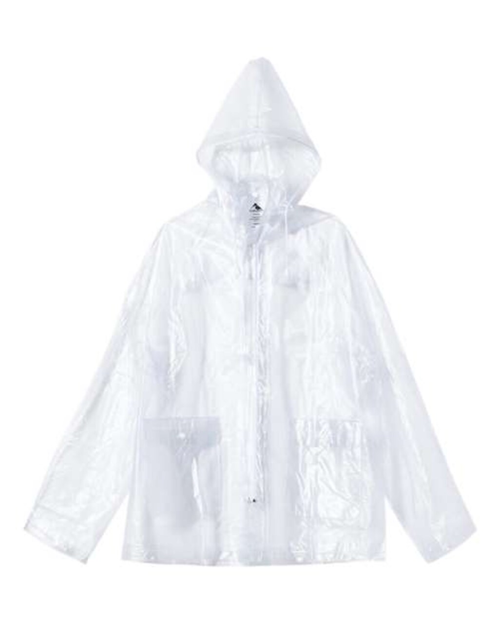 Augusta Sportswear® Men Clear Hooded Rain Jacket Waterproof Outerwear